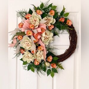 HAND CRAFTED UNIQUE 18”  Front Door Wreath